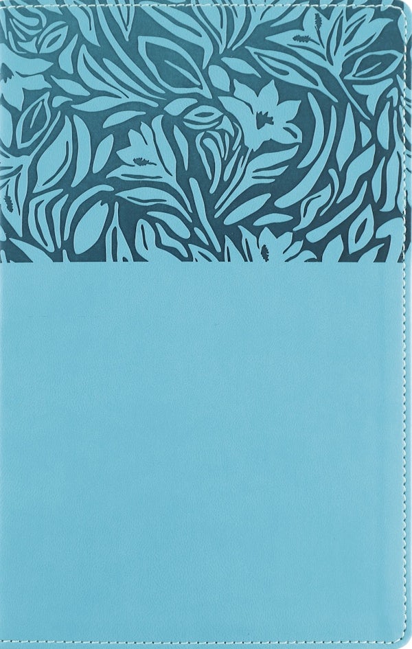 Cover image for Nasb, Personal Size Reference Bible, Large Print, Paragraph Style, Leathersoft, Teal, Red Letter, Thumb Indexed, 1995 Text, Comfort Print, isbn: 9780310469155