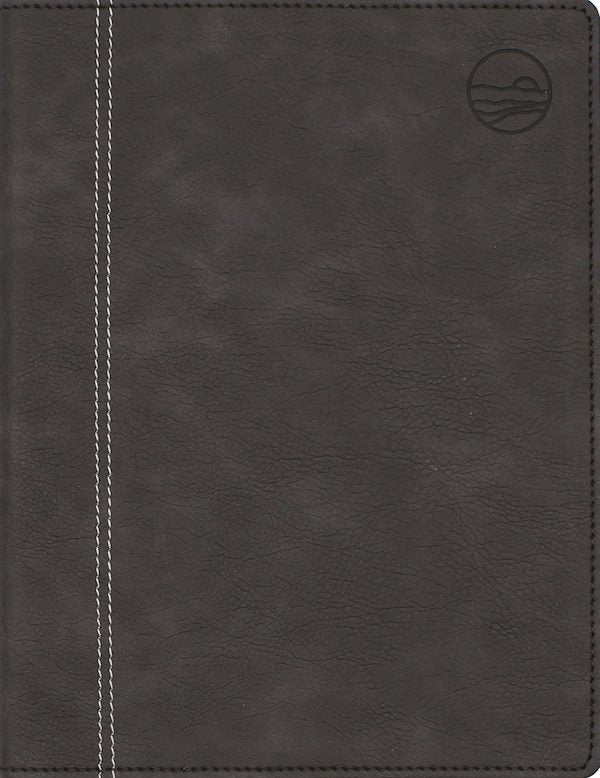Cover image for Rooted: The NIV Bible for Men, Leathersoft, Gray, Comfort Print, isbn: 9780310469773