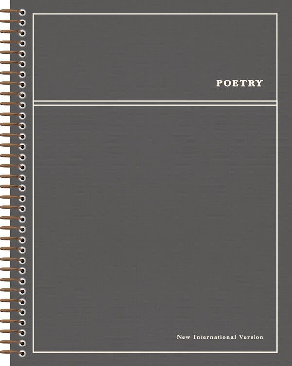 Cover image for Niv, Journal the Word Bible, Poetry, Spiral-Bound Edition, Single-Column, Cloth Hardcover Spiral, Gray, Comfort Print, isbn: 9780310470052