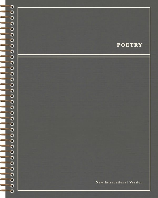 Cover image for Niv, Journal the Word Bible, Poetry, Spiral-Bound Edition, Single-Column, Cloth Hardcover Spiral, Gray, Comfort Print, isbn: 9780310470052