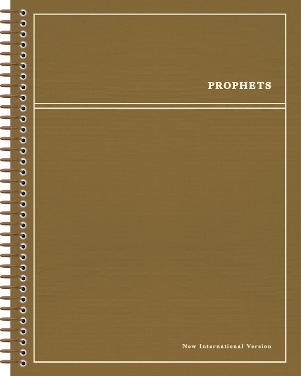 Cover image for Niv, Journal the Word Bible, Prophets, Spiral-Bound Edition, Single-Column, Cloth Hardcover Spiral, Brown, Comfort Print, isbn: 9780310470069