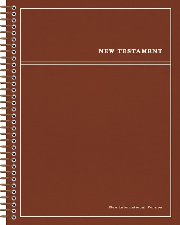 Cover image for Niv, Journal the Word Bible, Single-Column, Spiral-Bound Edition, New Testament, Cloth Hardcover Spiral, Red, Red Letter, Comfort Print, isbn: 9780310470076
