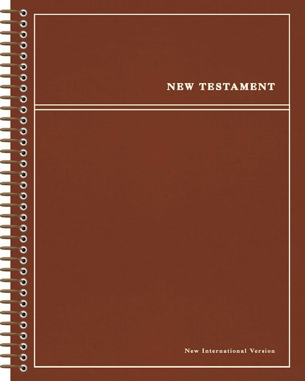 Cover image for Niv, Journal the Word Bible, New Testament, Spiral-Bound Edition, Single-Column, Cloth Hardcover Spiral, Red, Red Letter, Comfort Print, isbn: 9780310470076