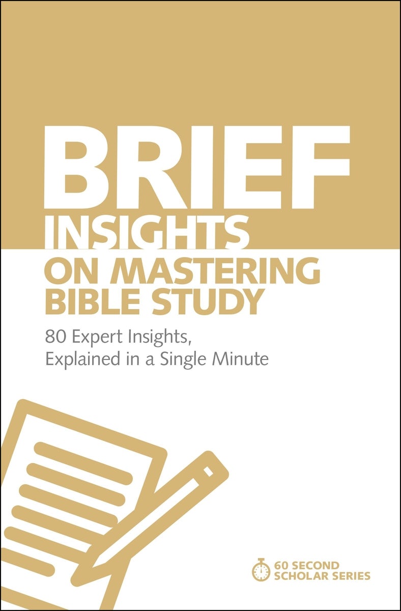 Cover image for Brief Insights on Mastering Bible Study, isbn: 9780310566564