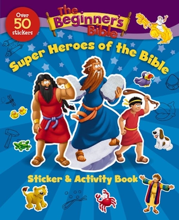 Cover image for The Beginner's Bible Super Heroes of the Bible Sticker and Activity Book, isbn: 9780310747512