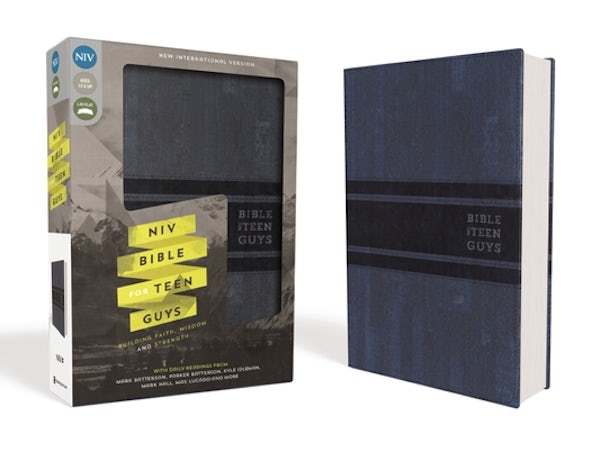 Cover image for NIV, Bible for Teen Guys, Leathersoft, Blue, isbn: 9780310752981