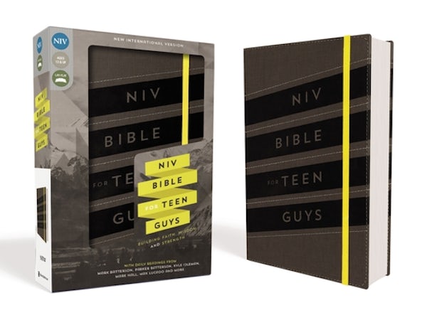 Cover image for NIV, Bible for Teen Guys, Leathersoft, Charcoal, Elastic Closure, isbn: 9780310753025