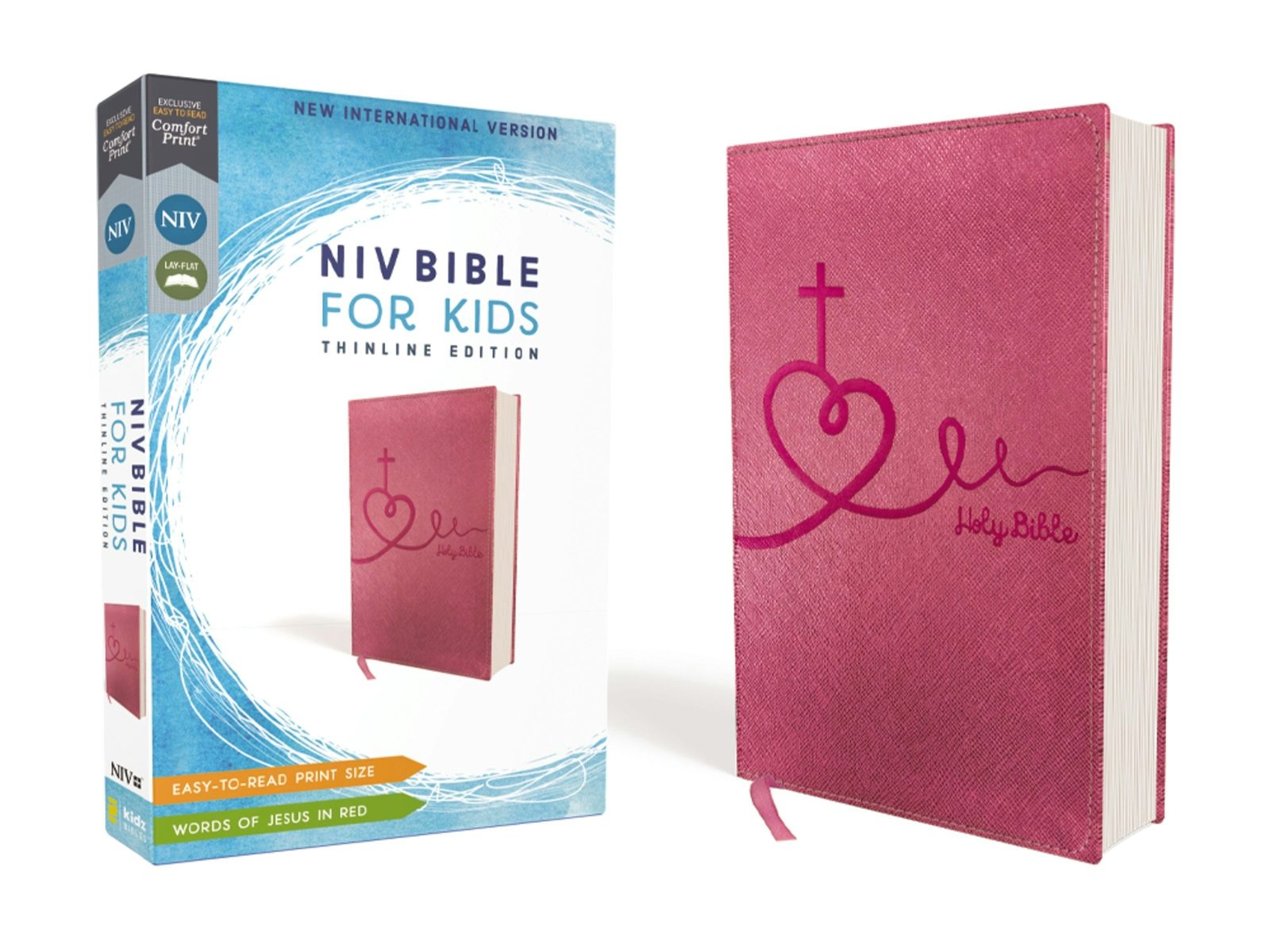 Cover image for Niv, Bible for Kids, Leathersoft, Pink, Red Letter, Comfort Print, isbn: 9780310764229
