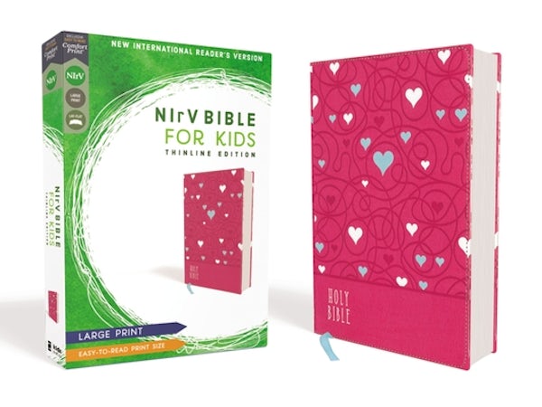Cover image for Nirv, Bible for Kids, Large Print, Leathersoft, Pink, Comfort Print, isbn: 9780310767541