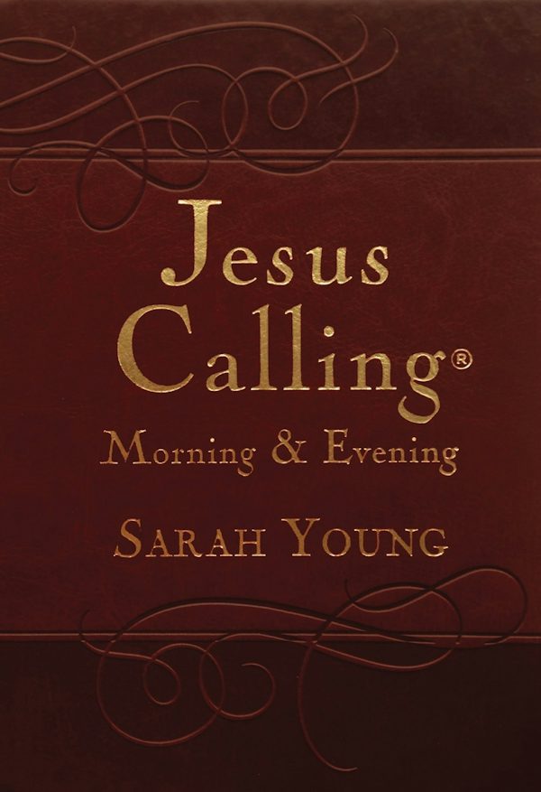 Cover image for Jesus Calling Morning and Evening, Brown Leathersoft Hardcover, with Scripture References, isbn: 9780718040154