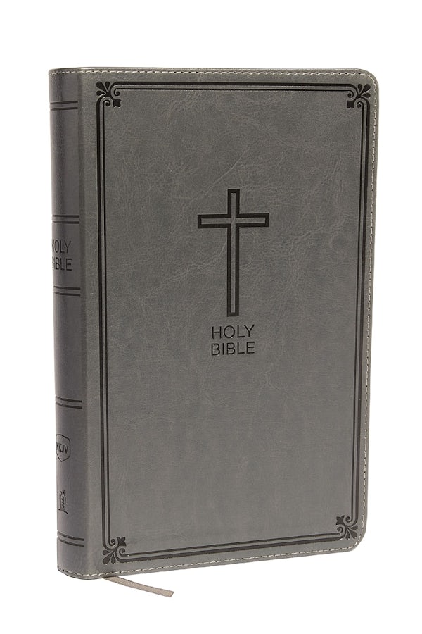 Cover image for NKJV, Deluxe Gift Bible, Imitation Leather, Gray, Red Letter Edition, isbn: 9780718075040