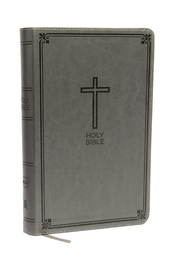 Cover image for NKJV, Deluxe Gift Bible, Imitation Leather, Gray, Red Letter Edition, isbn: 9780718075040