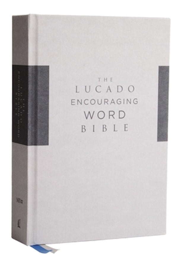 Cover image for Niv, Lucado Encouraging Word Bible, Gray, Cloth Over Board, Comfort Print, isbn: 9780718075453