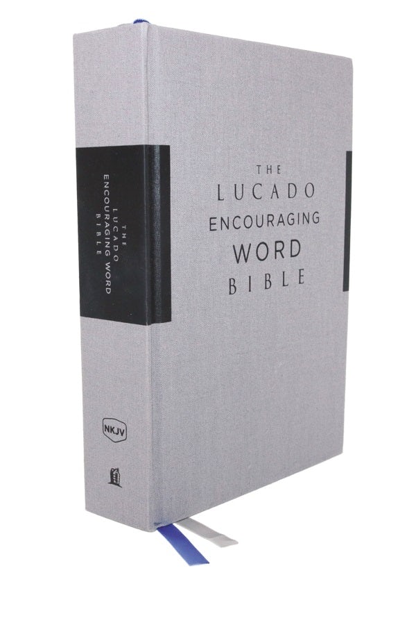 Cover image for Nkjv, Lucado Encouraging Word Bible, Gray, Cloth Over Board, Comfort Print, isbn: 9780718075477