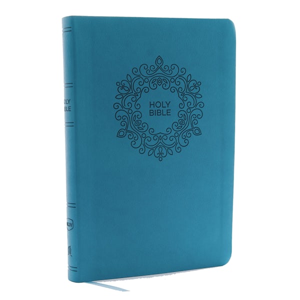 Cover image for NKJV, Value Thinline Bible, Large Print, Imitation Leather, Blue, Red Letter Edition, isbn: 9780718075651