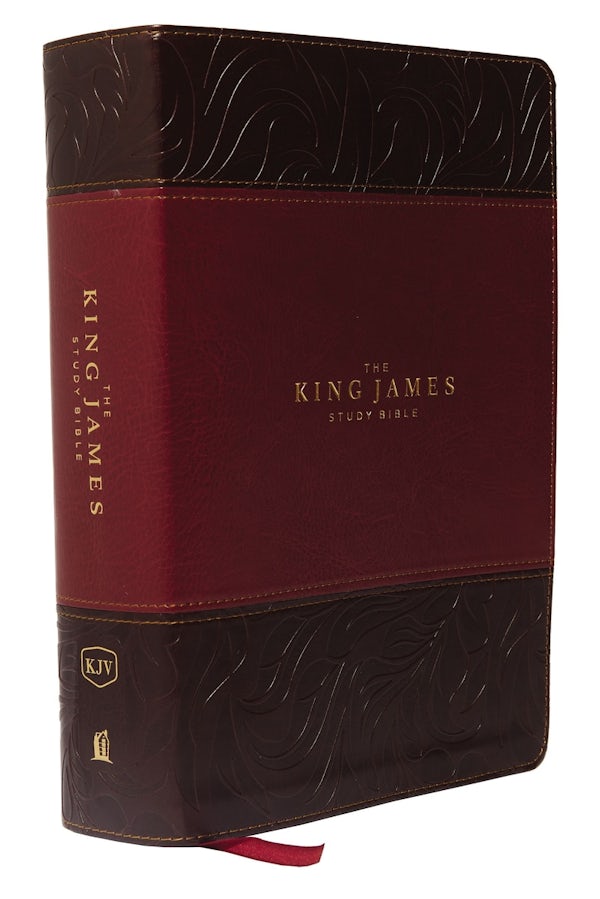 Cover image for The King James Study Bible, Imitation Leather, Burgundy, Full-Color Edition, isbn: 9780718079789