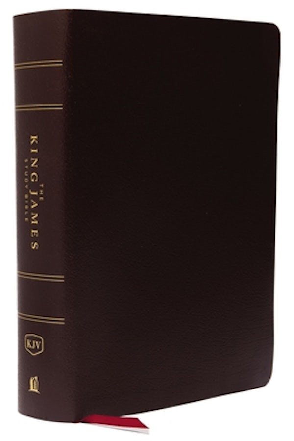Cover image for The King James Study Bible, Bonded Leather, Burgundy, Indexed, Full-Color Edition, isbn: 9780718079802