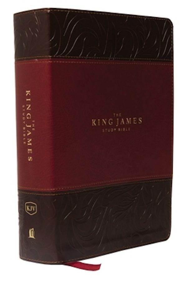Cover image for The King James Study Bible, Imitation Leather, Burgundy, Indexed, Full-Color Edition, isbn: 9780718079871