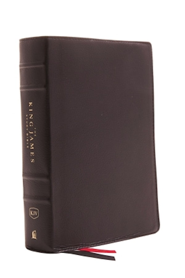 Cover image for The King James Study Bible, Genuine Leather, Black, Full-Color Edition, isbn: 9780718079895
