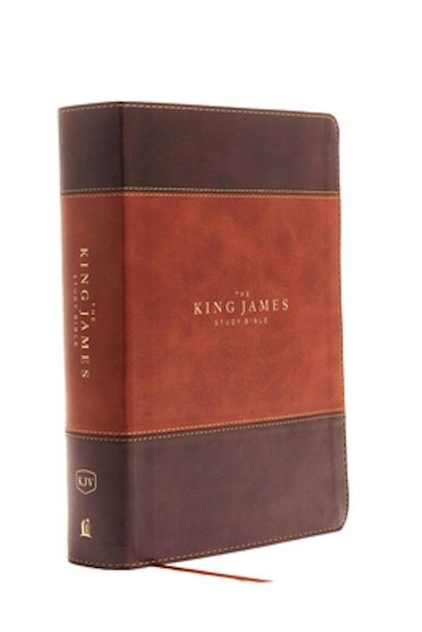 Cover image for The King James Study Bible, Imitation Leather, Brown, Indexed, Full-Color Edition, isbn: 9780718079918