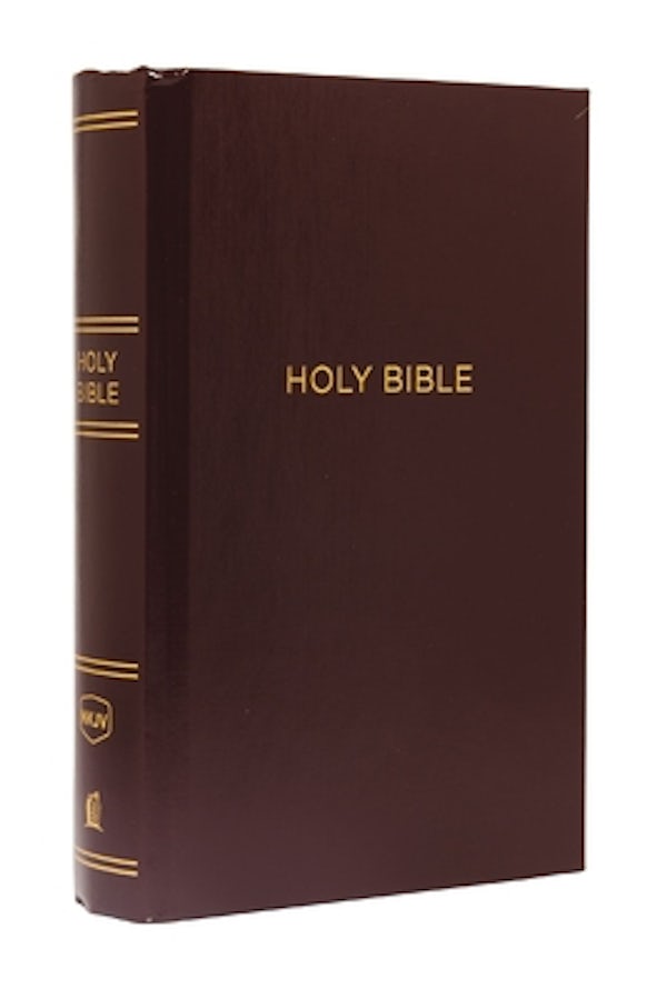 Cover image for NKJV, Pew Bible, Large Print, Hardcover, Burgundy, Red Letter Edition, isbn: 9780718095635