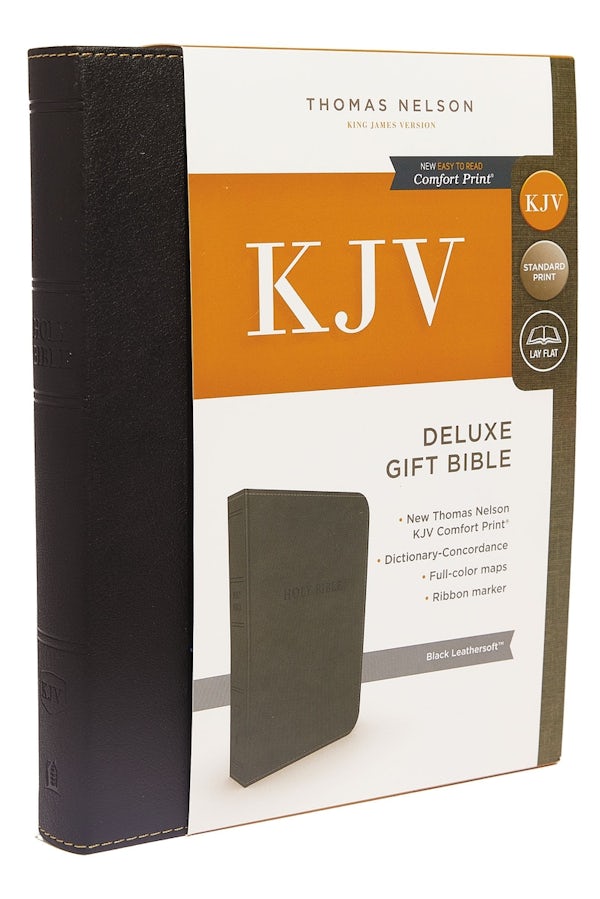 Cover image for KJV, Deluxe Gift Bible, Imitation Leather, Black, Red Letter Edition, isbn: 9780718097578