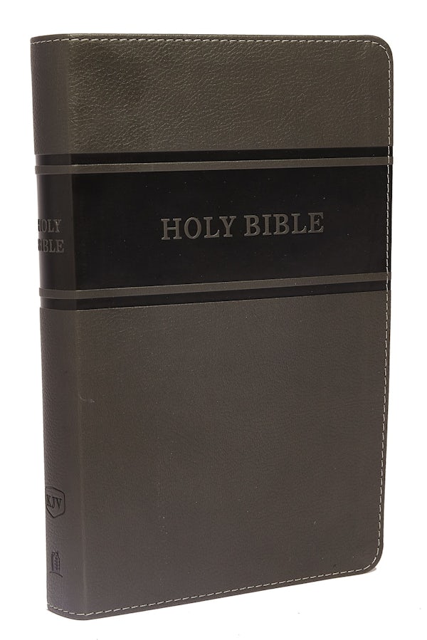 Cover image for KJV, Deluxe Gift Bible, Imitation Leather, Gray, Red Letter Edition, isbn: 9780718097820