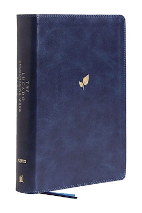 Cover image for Niv, Lucado Encouraging Word Bible, Blue, Leathersoft, Comfort Print, isbn: 9780718099312