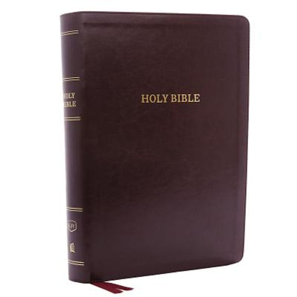 Cover image for KJV, Deluxe Reference Bible, Super Giant Print, Imitation Leather, Burgundy, Indexed, Red Letter Edition, isbn: 9780785215691
