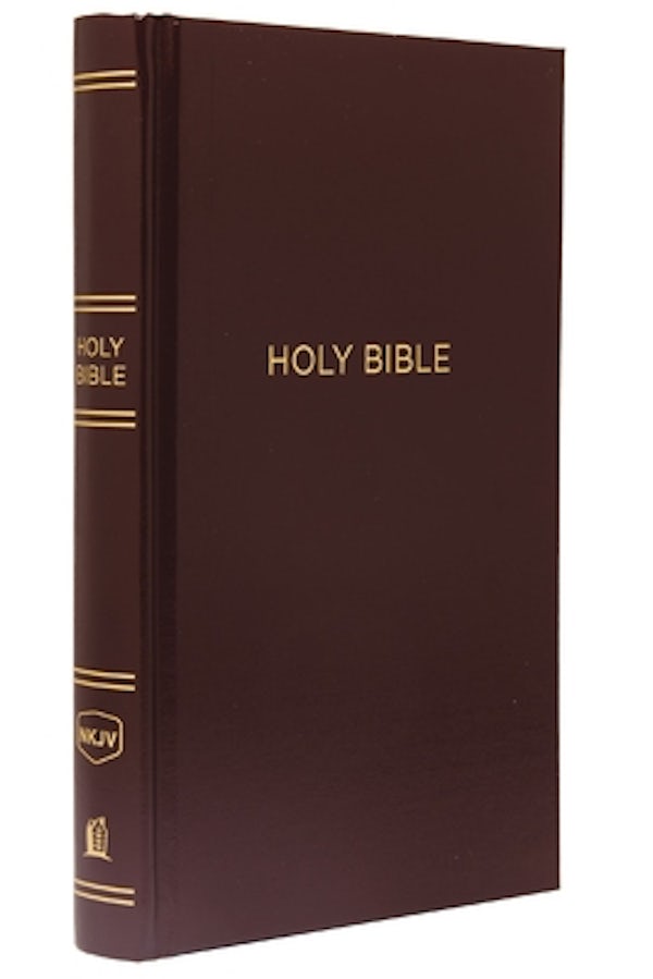 Cover image for NKJV, Pew Bible, Hardcover, Burgundy, Red Letter Edition, isbn: 9780785215936