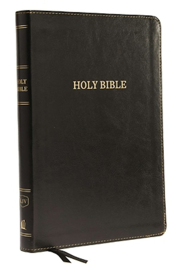 Cover image for KJV, Thinline Bible, Large Print, Imitation Leather, Black, Indexed, Red Letter Edition, isbn: 9780785217664