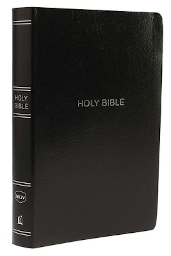 Cover image for NKJV, Reference Bible, Center-Column Giant Print, Leather-Look, Black, Indexed, Red Letter Edition, Comfort Print, isbn: 9780785217701