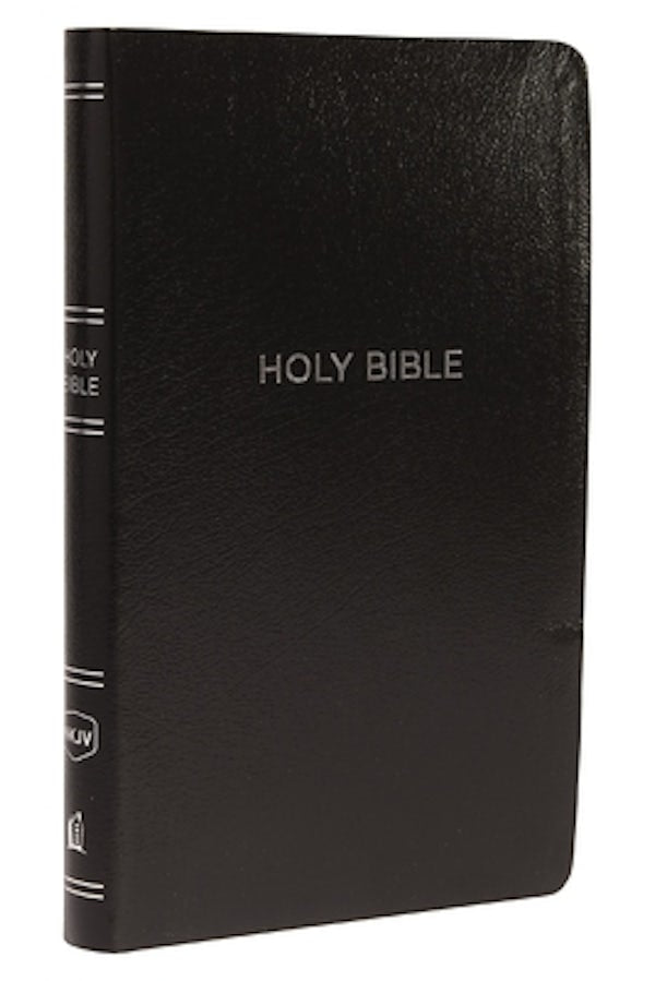 Cover image for NKJV, Thinline Reference Bible, Leather-Look, Black, Red Letter Edition, Comfort Print, isbn: 9780785217824