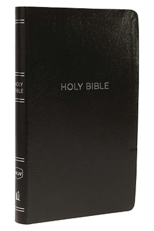Cover image for NKJV, Thinline Reference Bible, Leather-Look, Black, Red Letter Edition, Comfort Print, isbn: 9780785217824