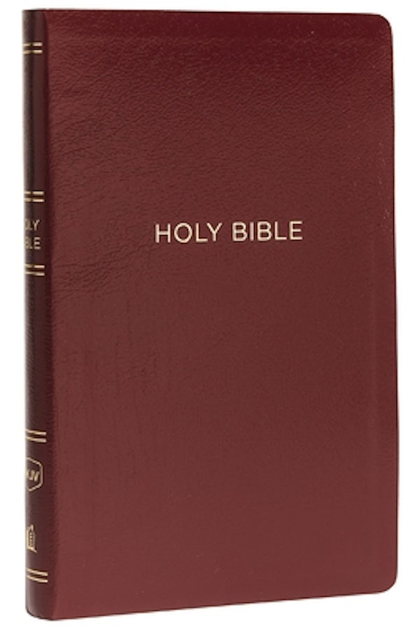 Cover image for NKJV, Thinline Reference Bible, Leather-Look, Burgundy, Red Letter Edition, Comfort Print, isbn: 9780785217831