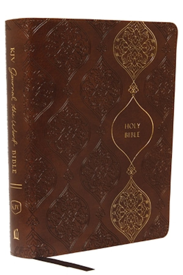 Cover image for KJV, Journal the Word Bible, Imitation Leather, Brown, Red Letter Edition, Comfort Print, isbn: 9780785218302