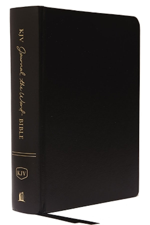 Cover image for KJV, Journal the Word Bible, Hardcover, Black, Red Letter Edition, Comfort Print, isbn: 9780785218388