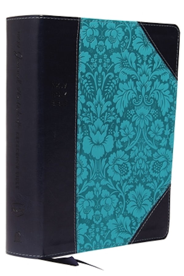 Cover image for NKJV, Journal the Word Reference Bible, Imitation Leather, Blue, Red Letter Edition, Comfort Print, isbn: 9780785220268