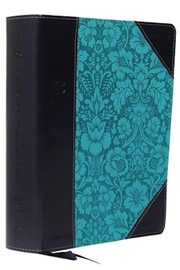Cover image for NKJV, Journal the Word Reference Bible, Imitation Leather, Blue, Red Letter Edition, Comfort Print, isbn: 9780785220268
