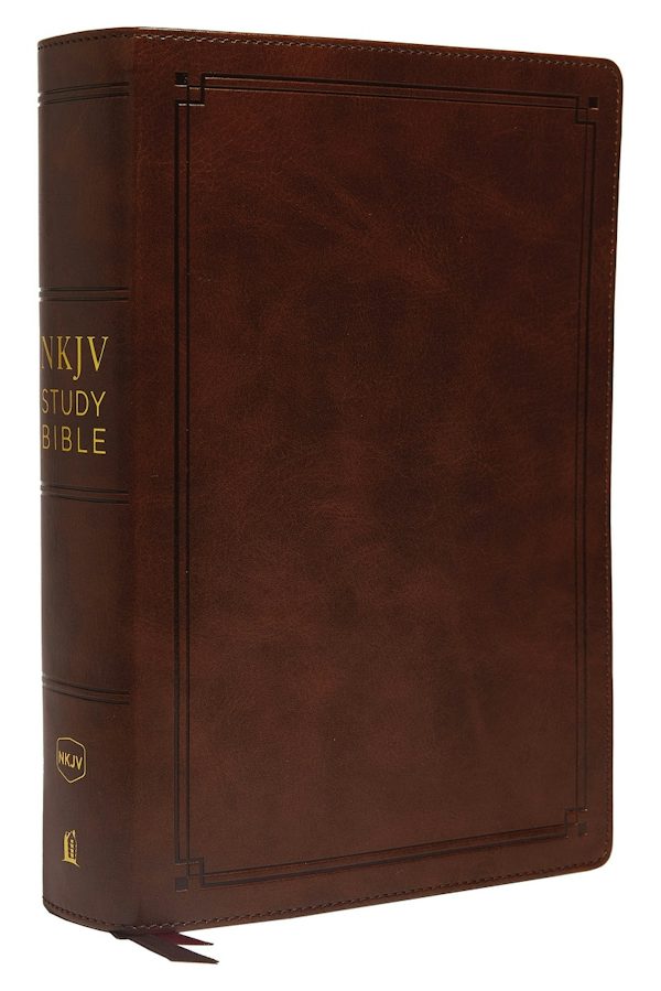 Cover image for NKJV Study Bible, Leathersoft, Brown, Comfort Print, isbn: 9780785220589