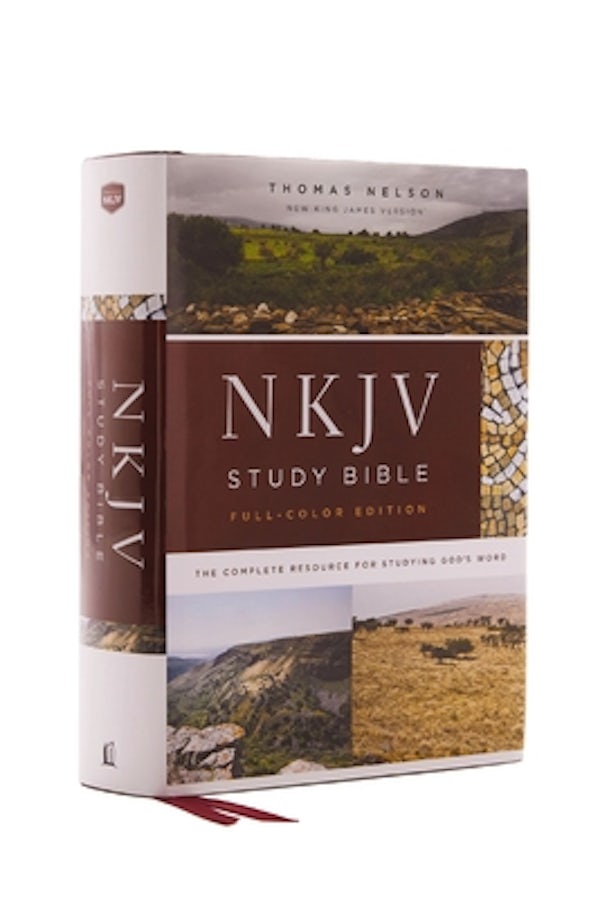 Cover image for NKJV Study Bible, Hardcover, Full-Color, Red Letter Edition, Comfort Print, isbn: 9780785220626