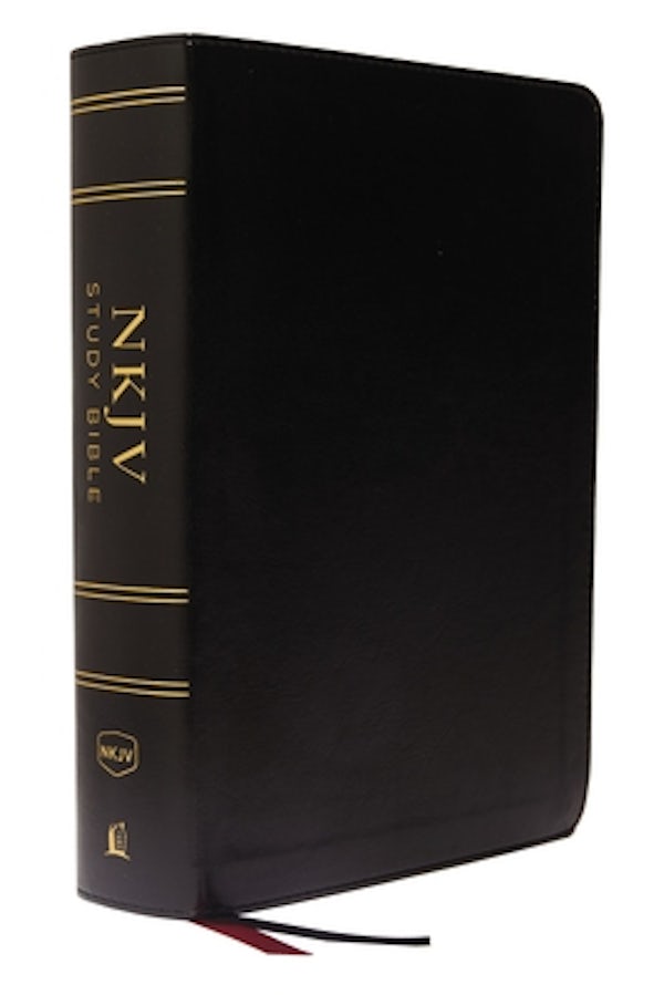 Cover image for NKJV Study Bible, Imitation Leather, Black, Full-Color, Comfort Print, isbn: 9780785220633
