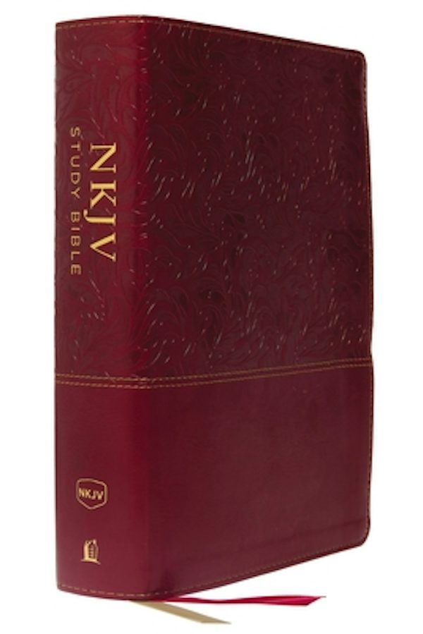 Cover image for NKJV Study Bible, Imitation Leather, Red, Full-Color, Red Letter Edition, Comfort Print, isbn: 9780785220688
