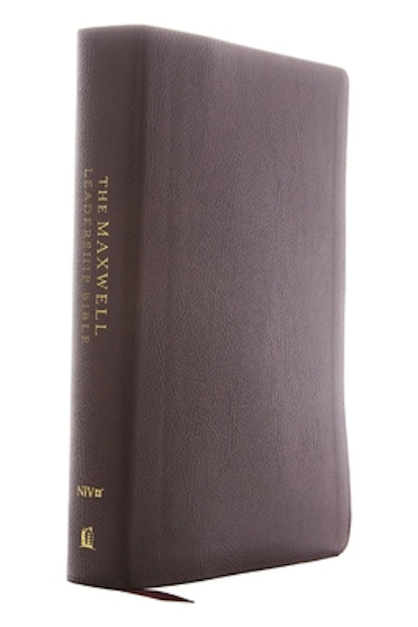 Cover image for Niv, Maxwell Leadership Bible, 3rd Edition, Premium Bonded Leather, Burgundy, Comfort Print, isbn: 9780785223306
