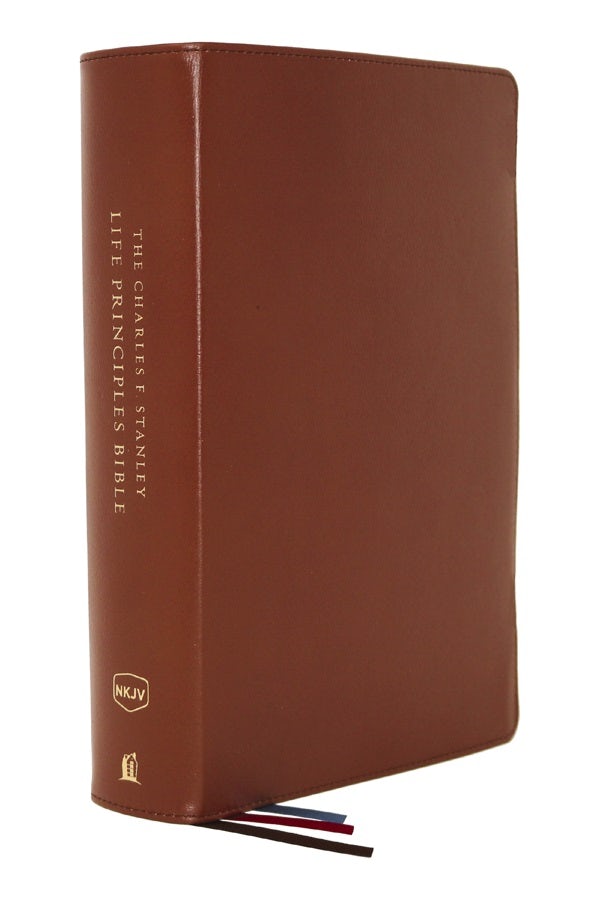 Cover image for Nkjv, Charles F. Stanley Life Principles Bible, 2nd Edition, Genuine Leather, Brown, Comfort Print, isbn: 9780785225430