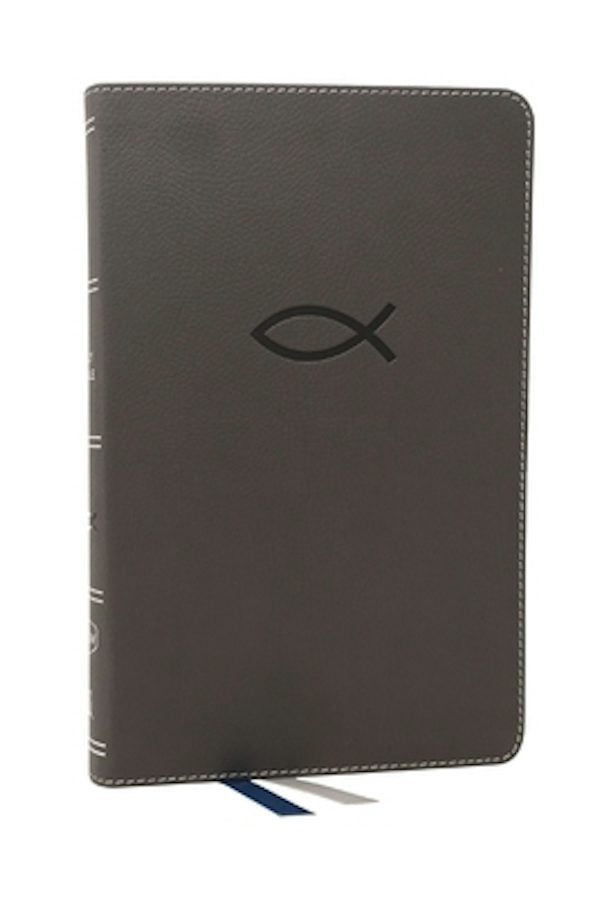 Cover image for Nkjv, Thinline Bible Youth Edition, Leathersoft, Gray, Red Letter Edition, Comfort Print, isbn: 9780785225782