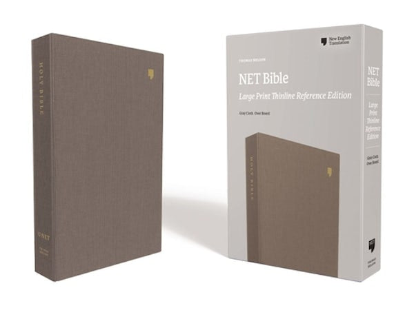 Cover image for Net Bible, Thinline Reference, Large Print, Cloth Over Board, Gray, Comfort Print, isbn: 9780785229124
