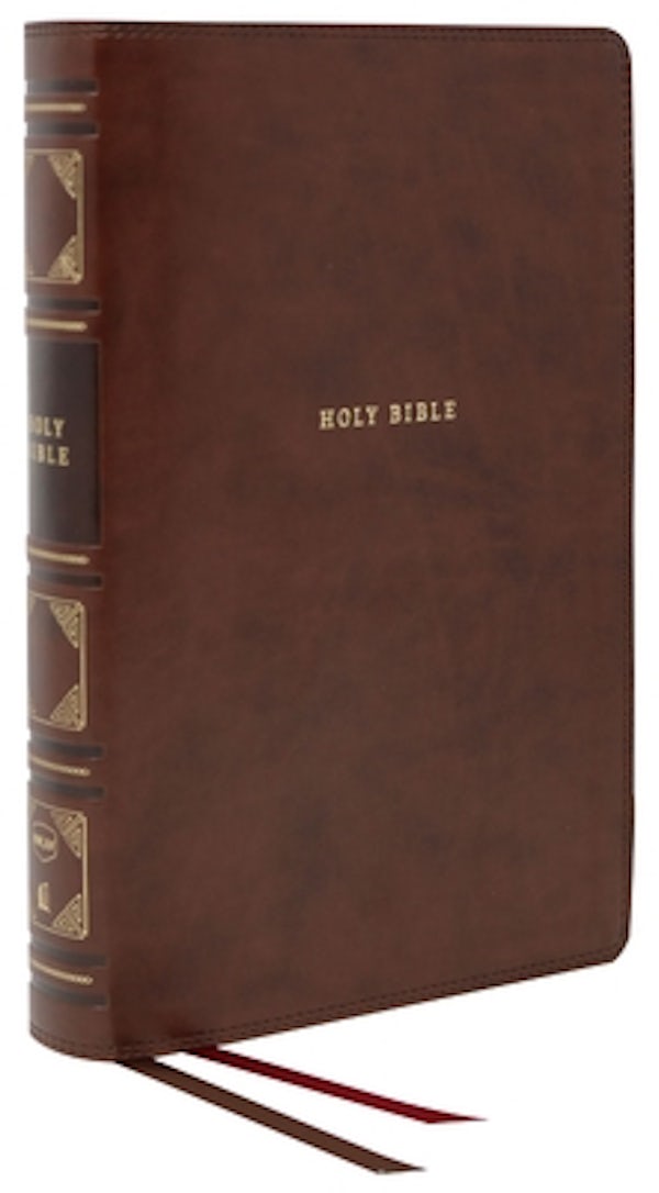 Cover image for Nkjv, Reference Bible, Classic Verse-By-Verse, Center-Column, Leathersoft, Brown, Red Letter Edition, Comfort Print, isbn: 9780785229568