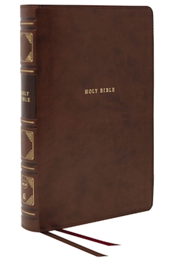 Cover image for Nkjv, Reference Bible, Classic Verse-By-Verse, Center-Column, Leathersoft, Brown, Indexed, Red Letter Edition, Comfort Print, isbn: 9780785229674