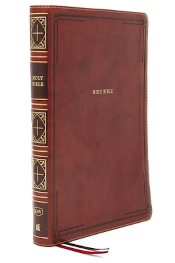 Cover image for Kjv, Thinline Bible, Giant Print, Leathersoft, Brown, Red Letter Edition, Comfort Print, isbn: 9780785231646